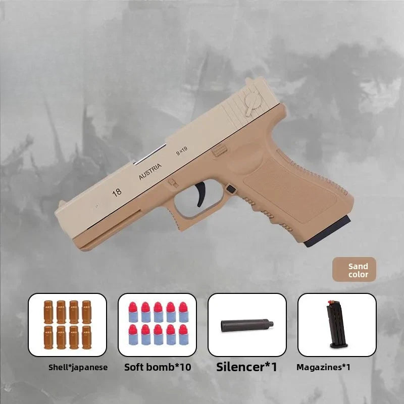 tan soft bullet gun