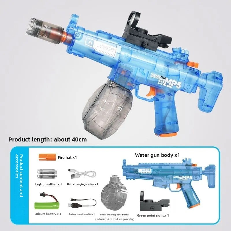 MP5 Electric Blue Water Gun