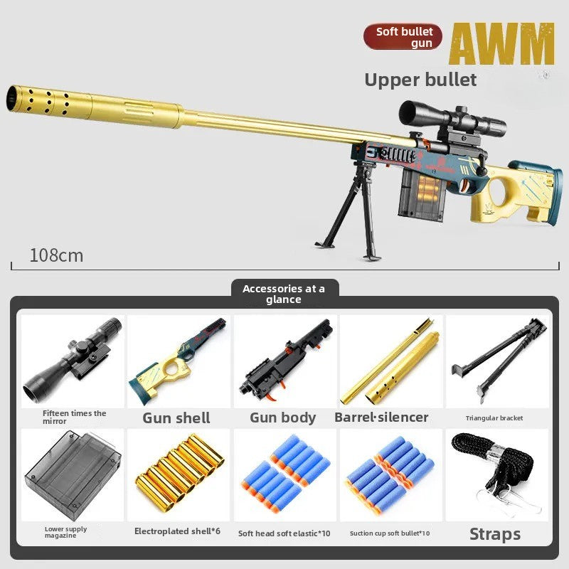 Gold AWM sniper soft bullet gun