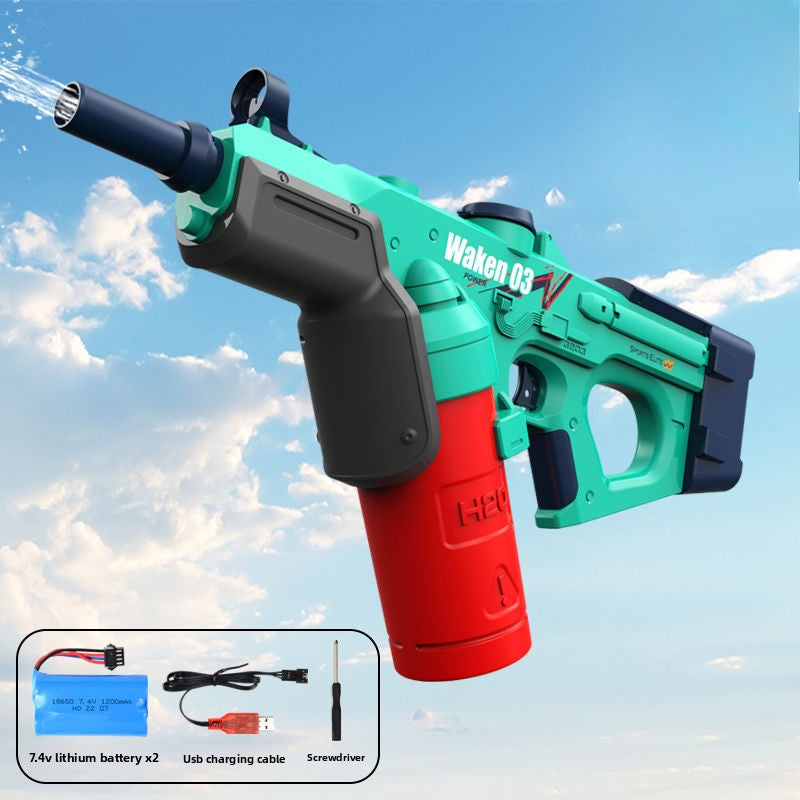 Green burst electric water gun
