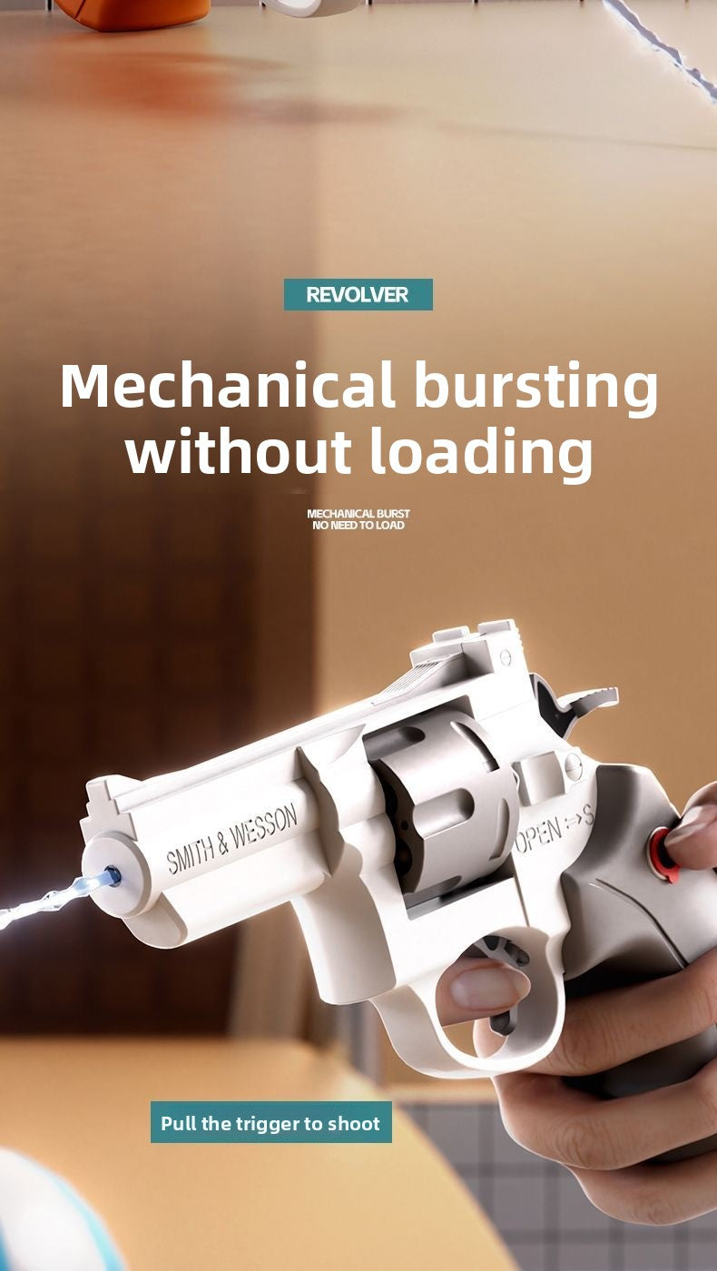 Revolver mechanical burst water gun