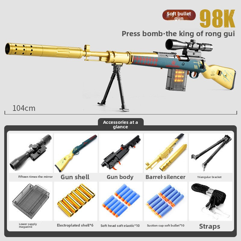Golden 98k sniper rifle