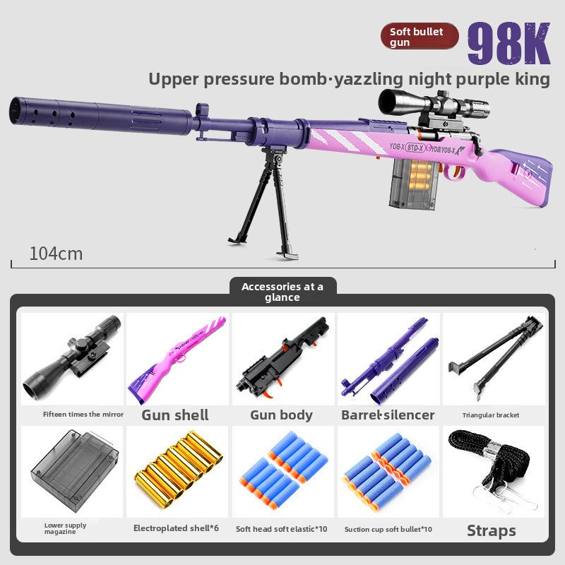 Purple 98k soft bullet gun