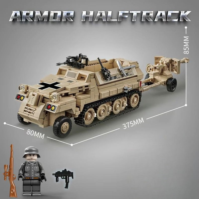 German Half-Track Armored Vehicle Building Blocks