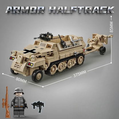 German Half-Track Armored Vehicle Building Blocks