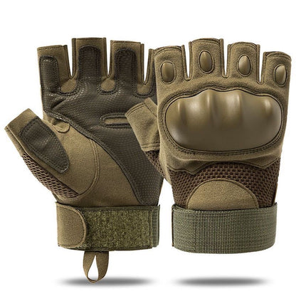 green-tactical-half-finger-gloves