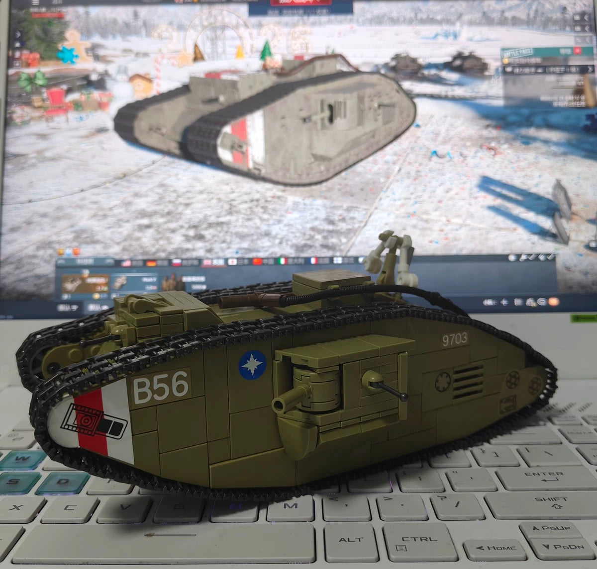 World War I British Army MK.V Heavy Tank Building Blocks