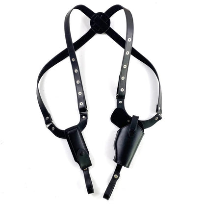 black-single-row-leather-holster