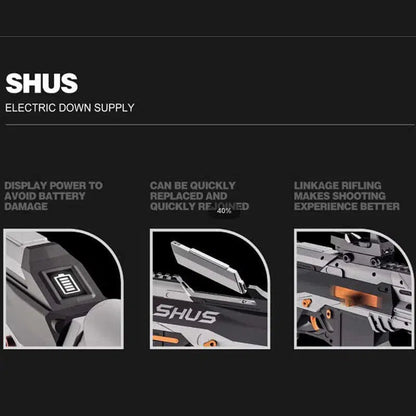 SHUS Electric Continuous Fire Gel Blaster - Children's Toy Gun