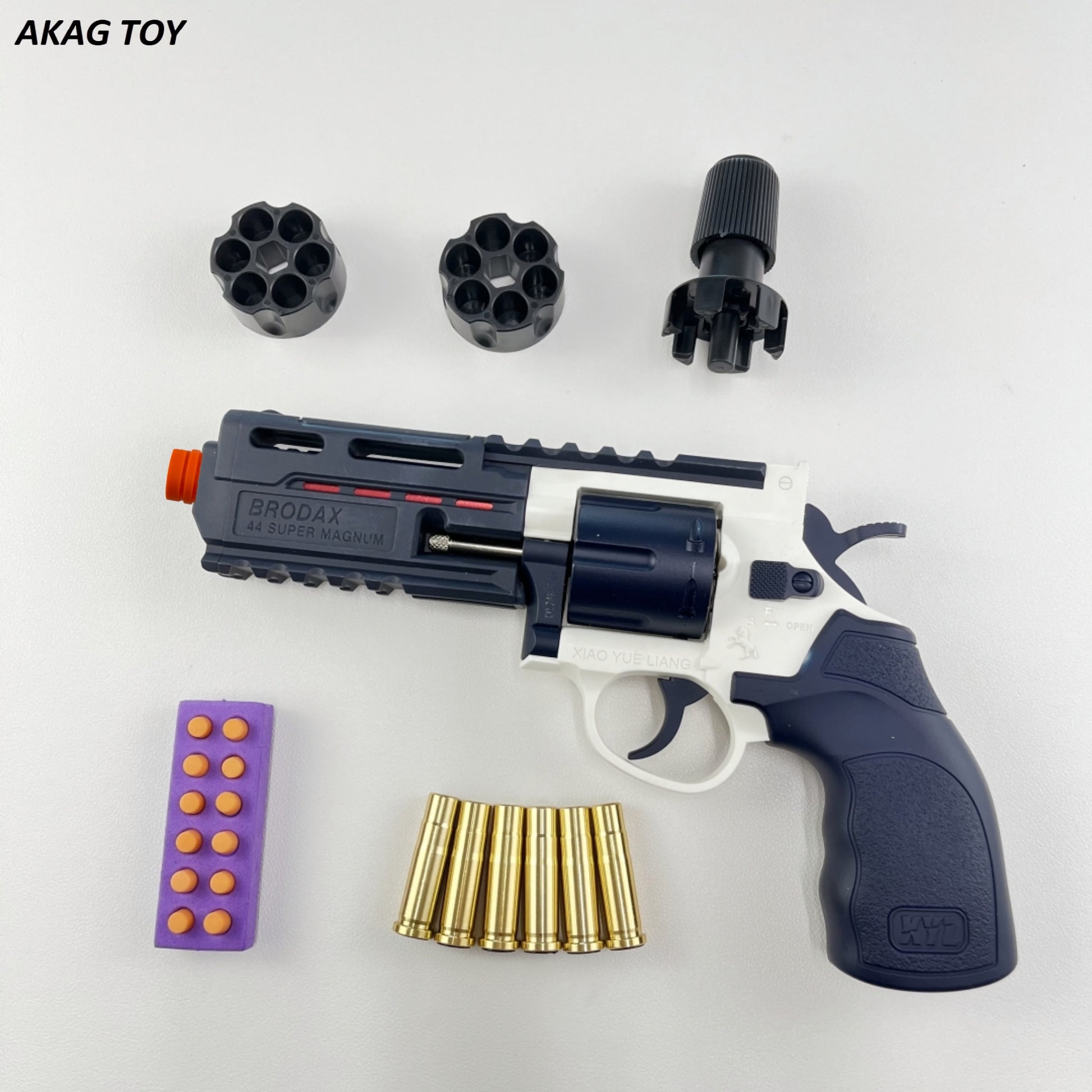 Blue shell ejection revolver