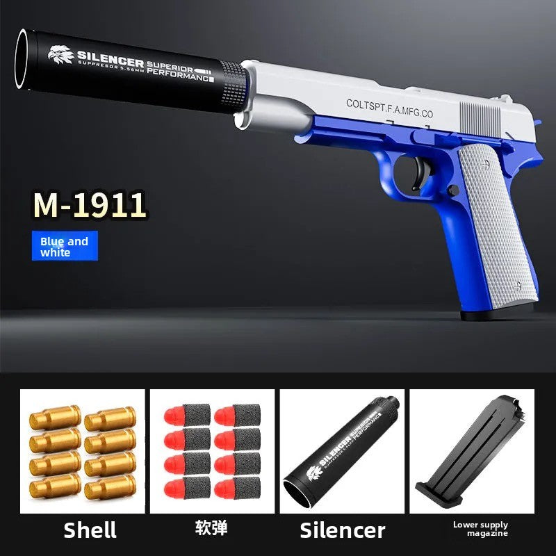 Blue M1911 soft bullet gun