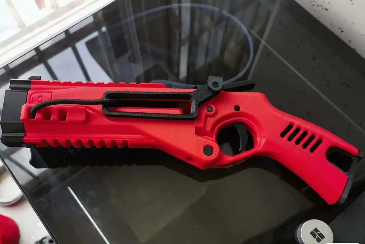 3D printed red toy gun
