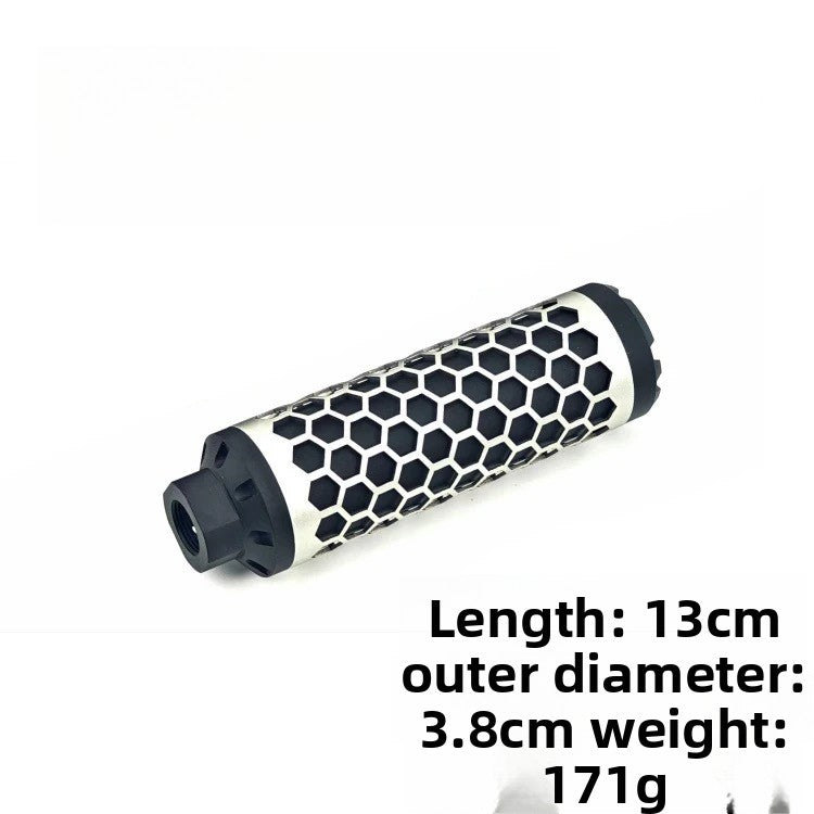Silver 13CM metal silencer