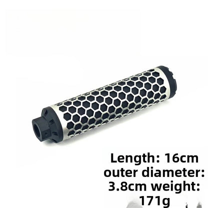 Silver 16CM metal silencer