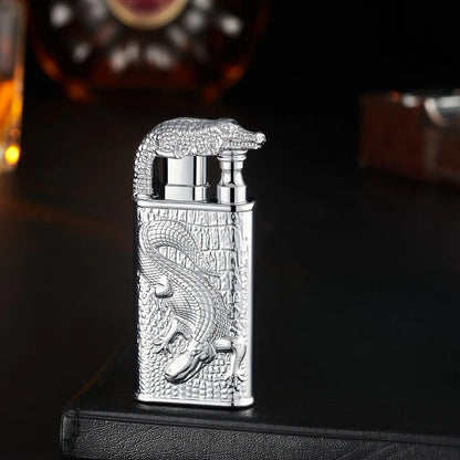 Silver crocodile lighter
