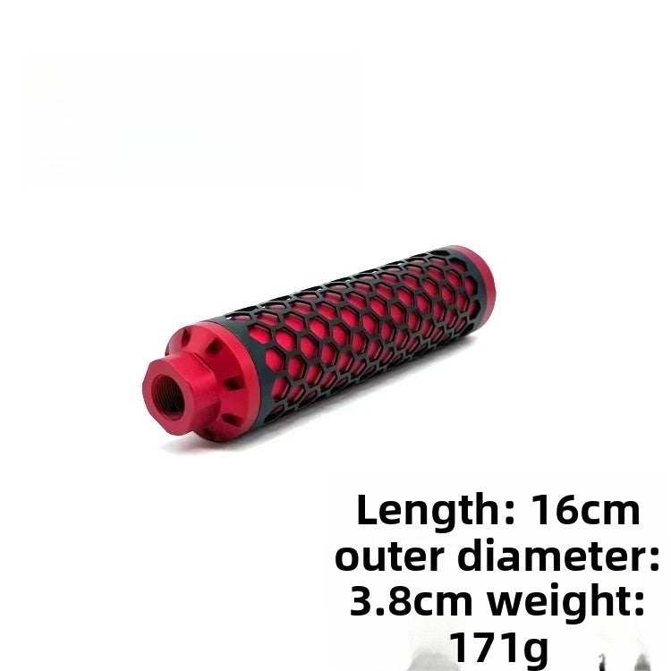16CM red metal silencer