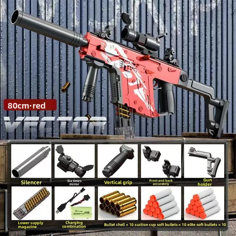Vector red soft bullet gun