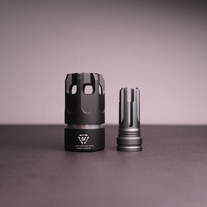 silver-metal-muzzle-brake