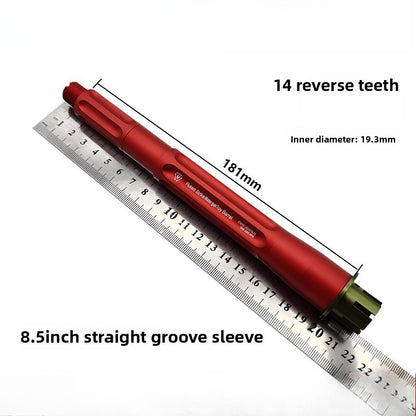 8.5 inch red straight groove sleeve