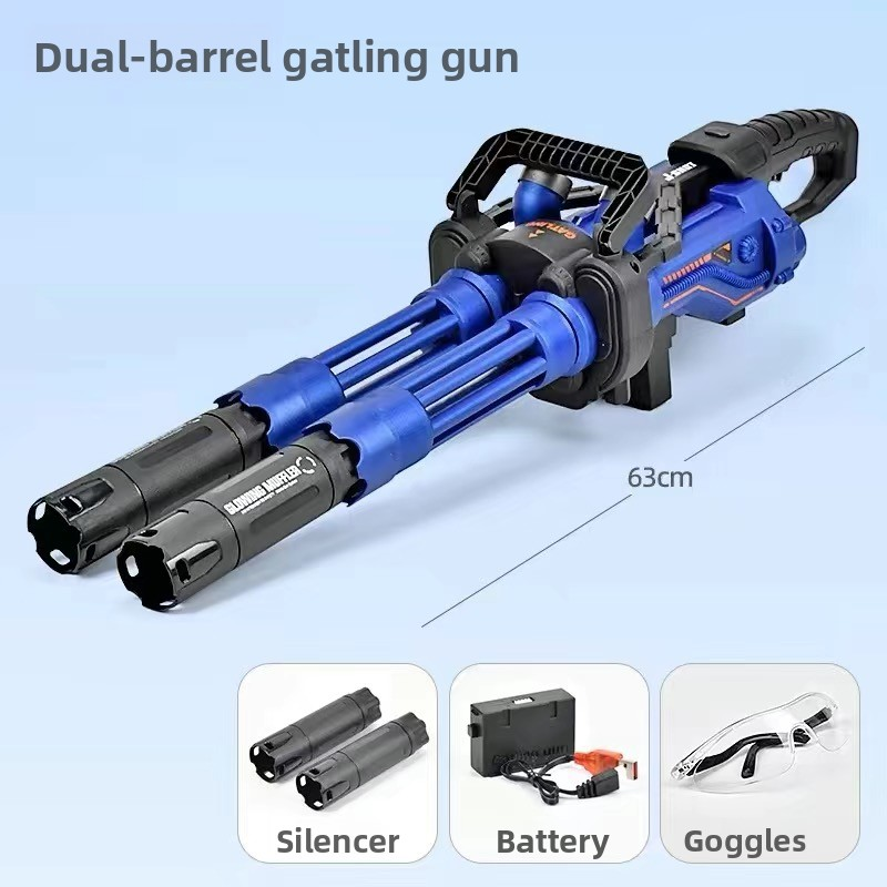 Large Double-Barreled Gatling Gel Blaster