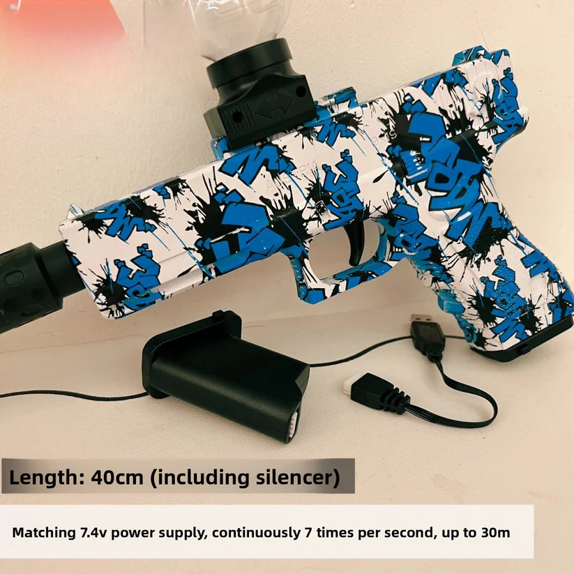Glock Graffiti blue Gel Blaster