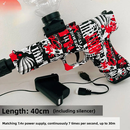 Glock Graffiti Red Gel Blaster