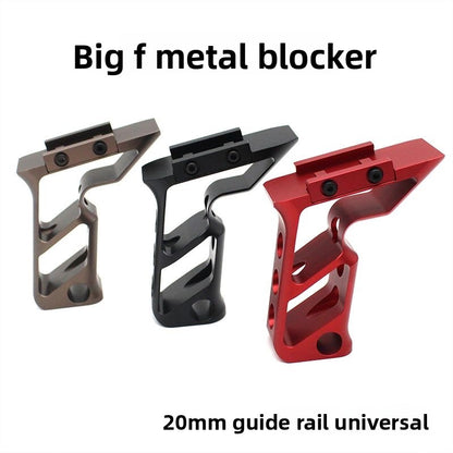Large F-shaped metal grip