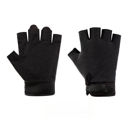 black-tactical-half-finger-gloves