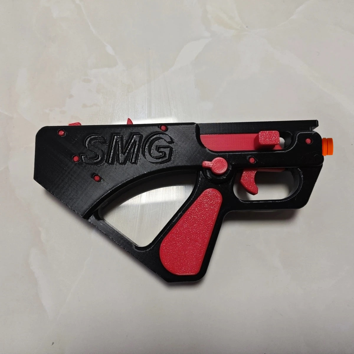 3D printed red toy gun