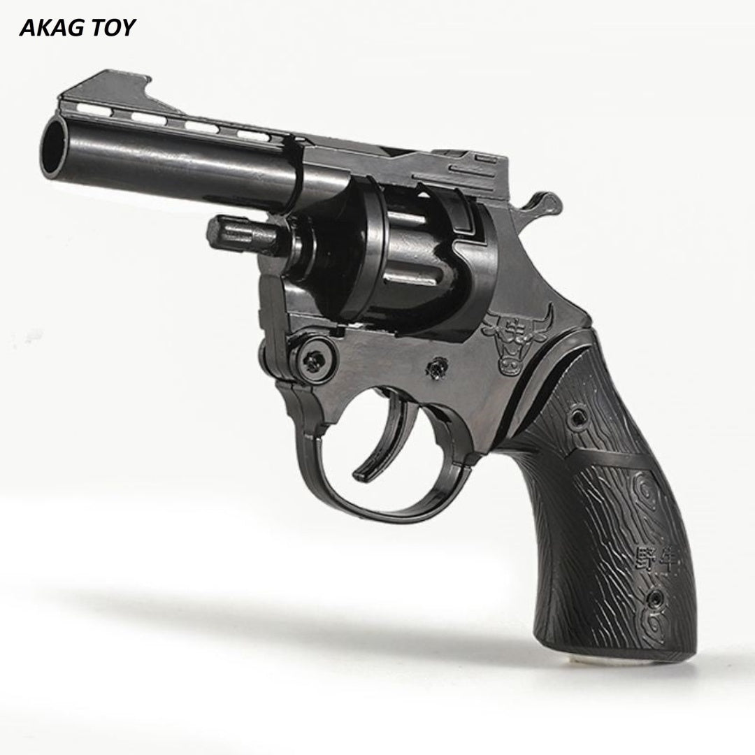 Black revolver gun