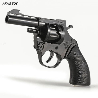 Black revolver gun