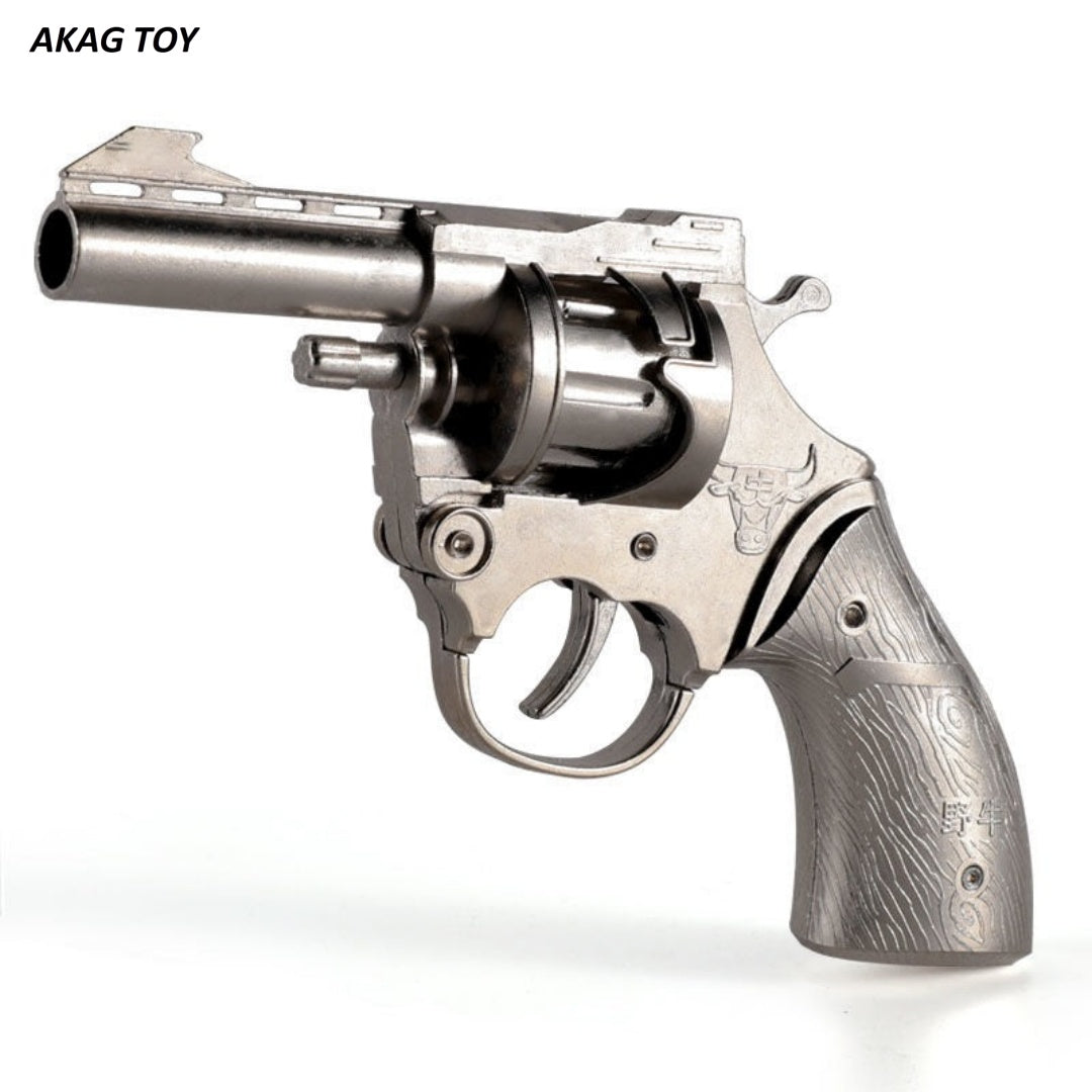 Silver revolver gun