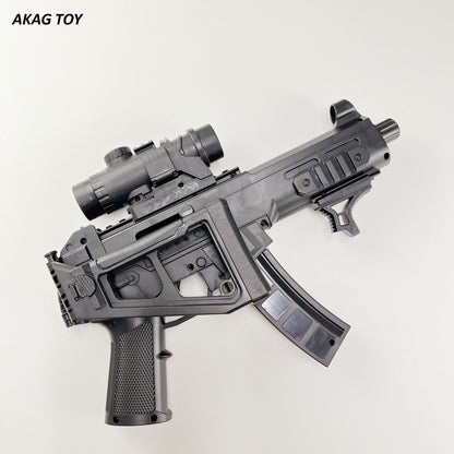 The buttstock is foldable