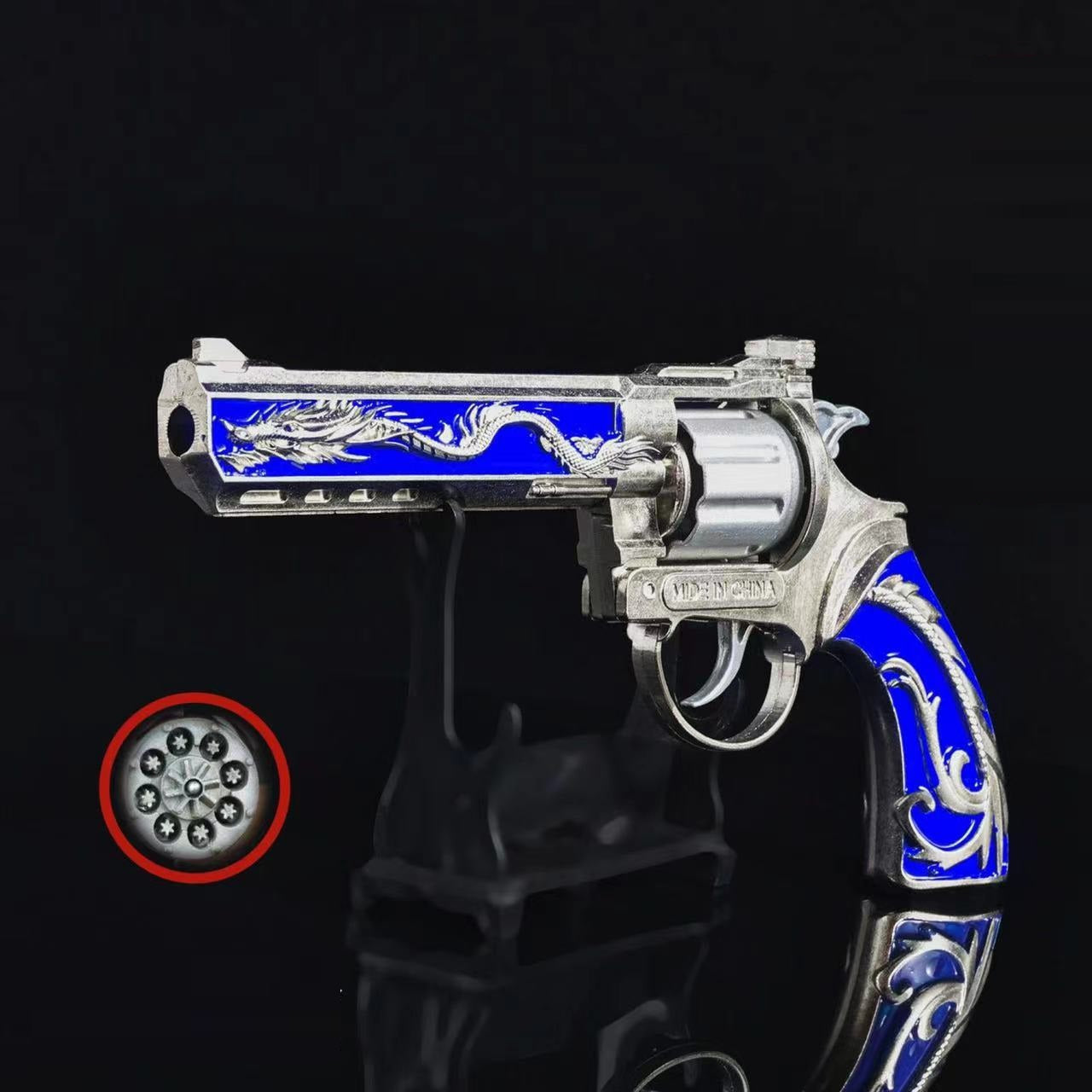 Blue Revolver Smashing Gun