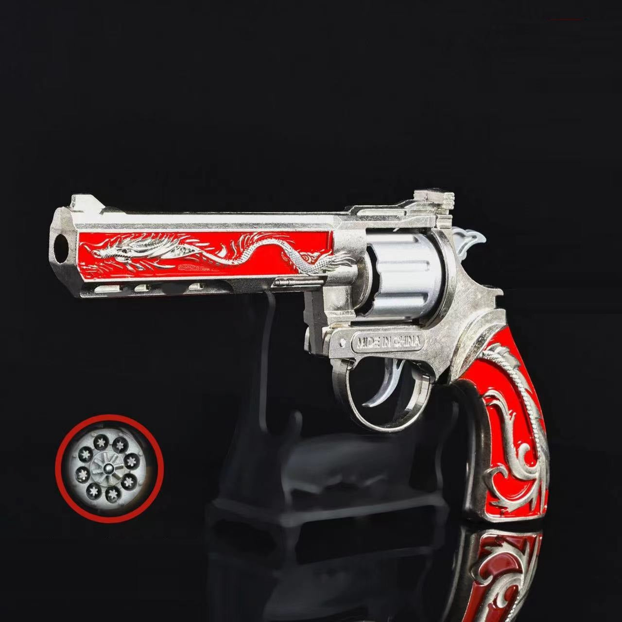 Red Revolver Smashing Gun