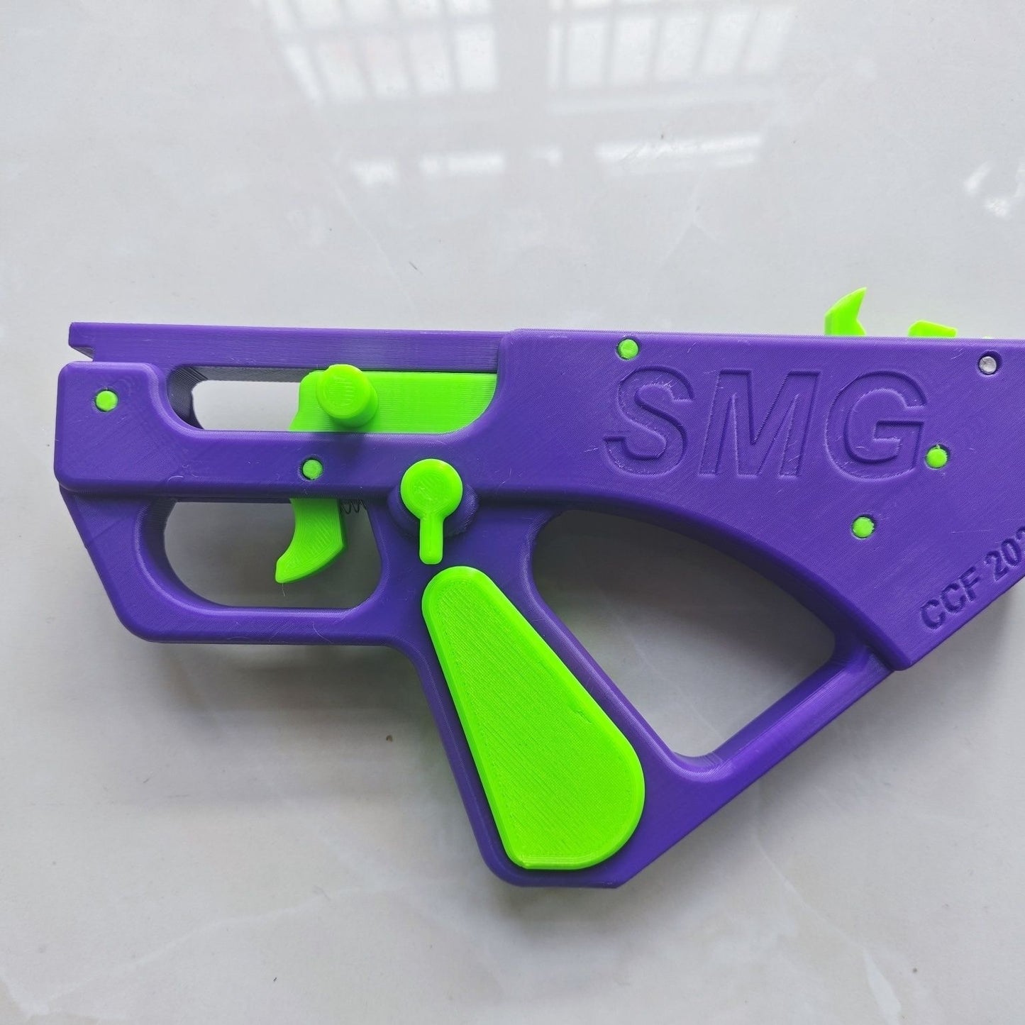 3D printed purple toy gun