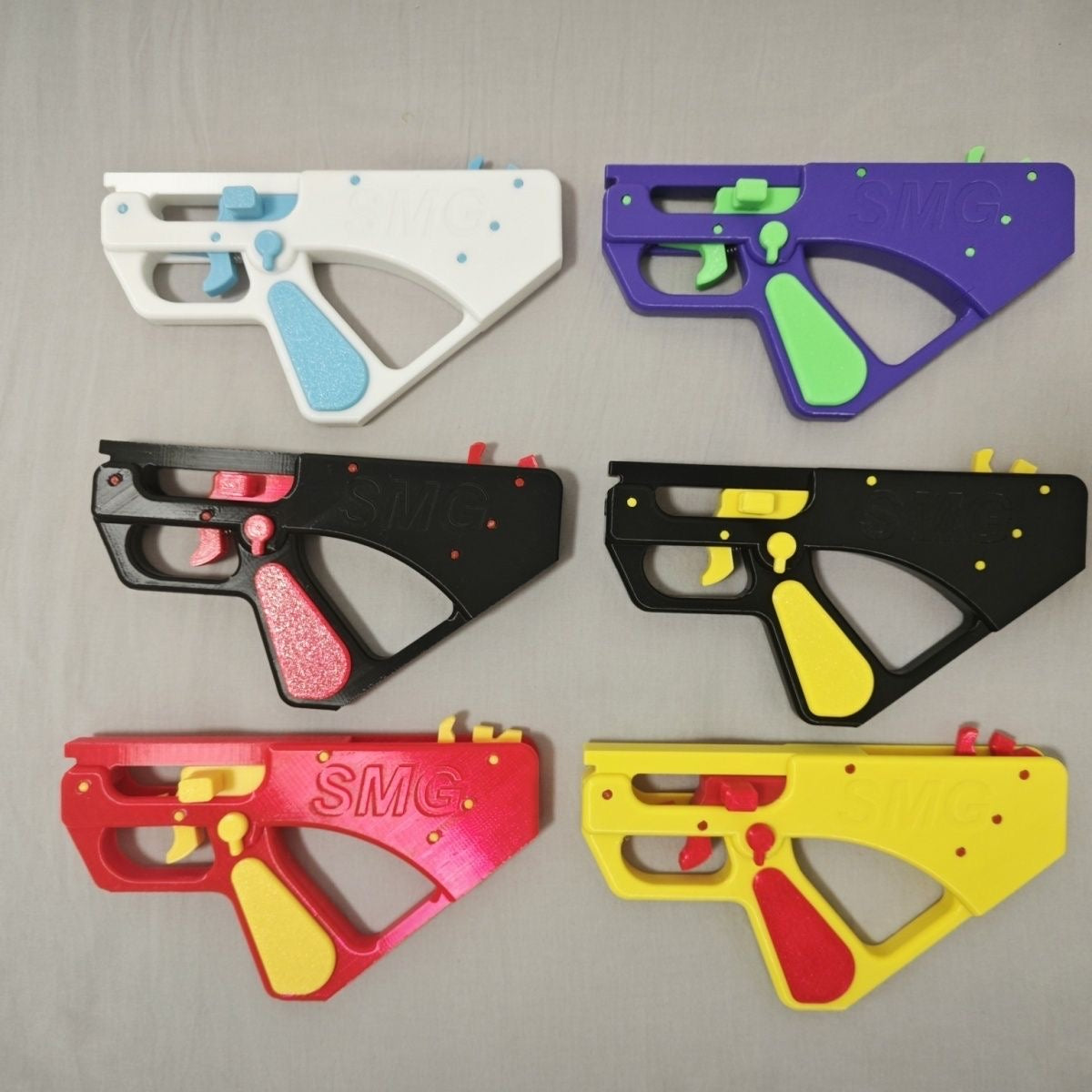 3D printed rubber band toy gun