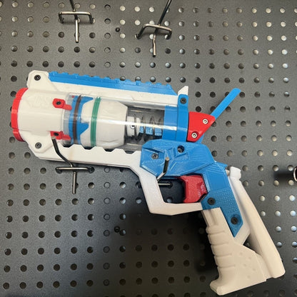 3D printed blue soft bullet gun