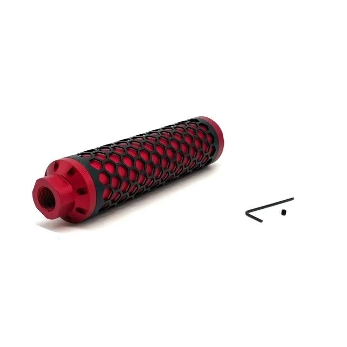 13CM red metal silencer