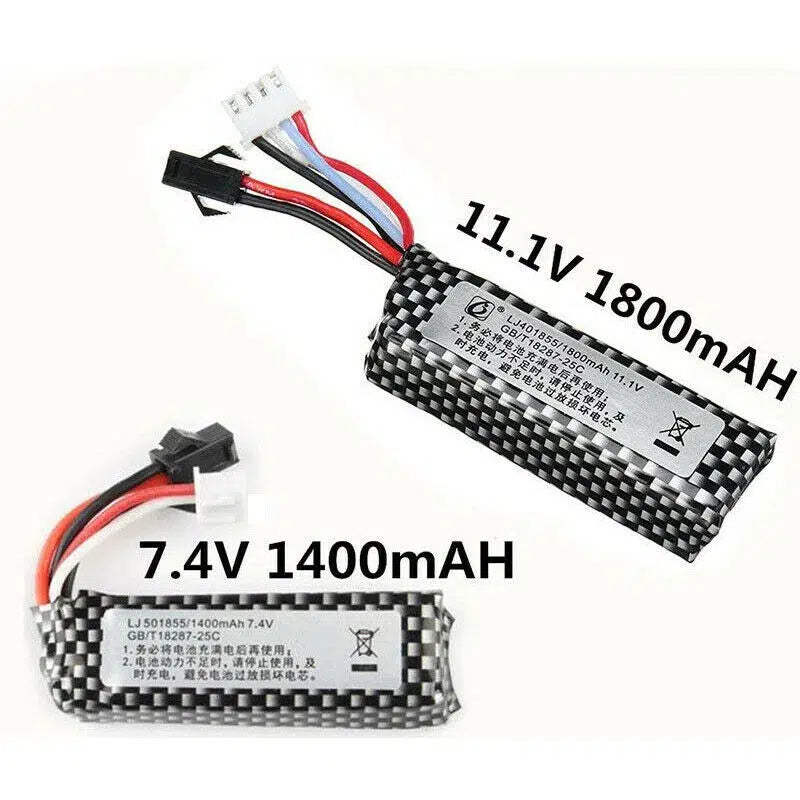 7.4V +11.1V Lithium Battery