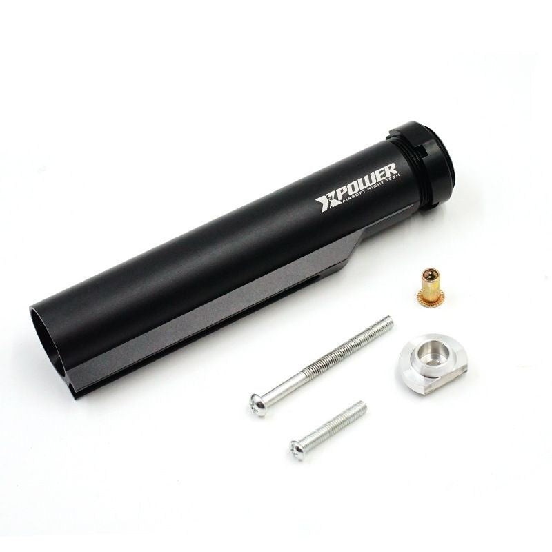 Black metal buffer tube