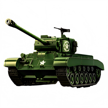 WWII American M26 Pershing Heavy Tank Building Block Model
