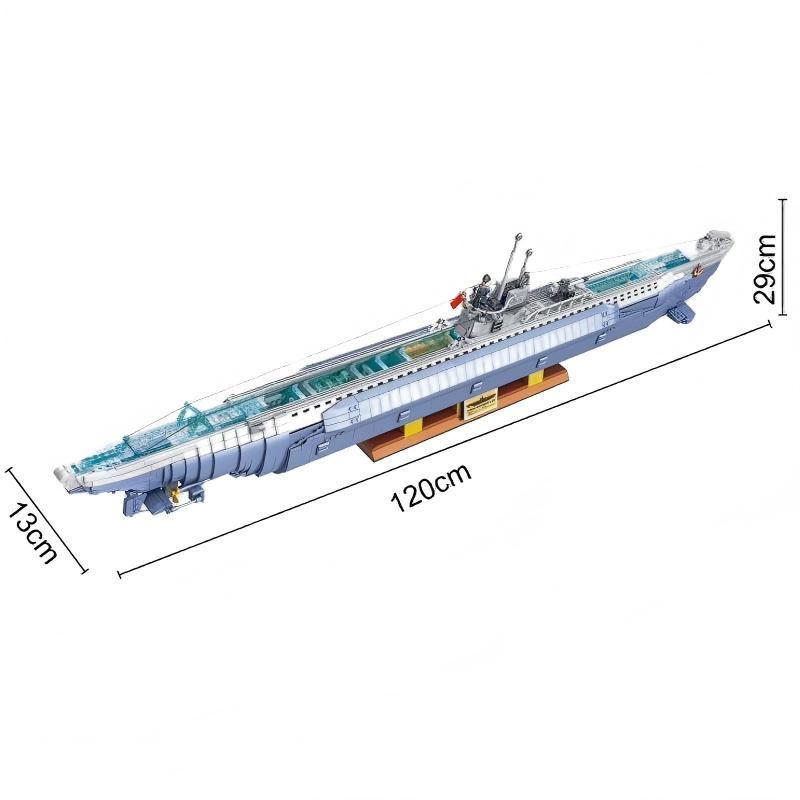 wwii-viic-u-552-submarine-military-building-blocks-size