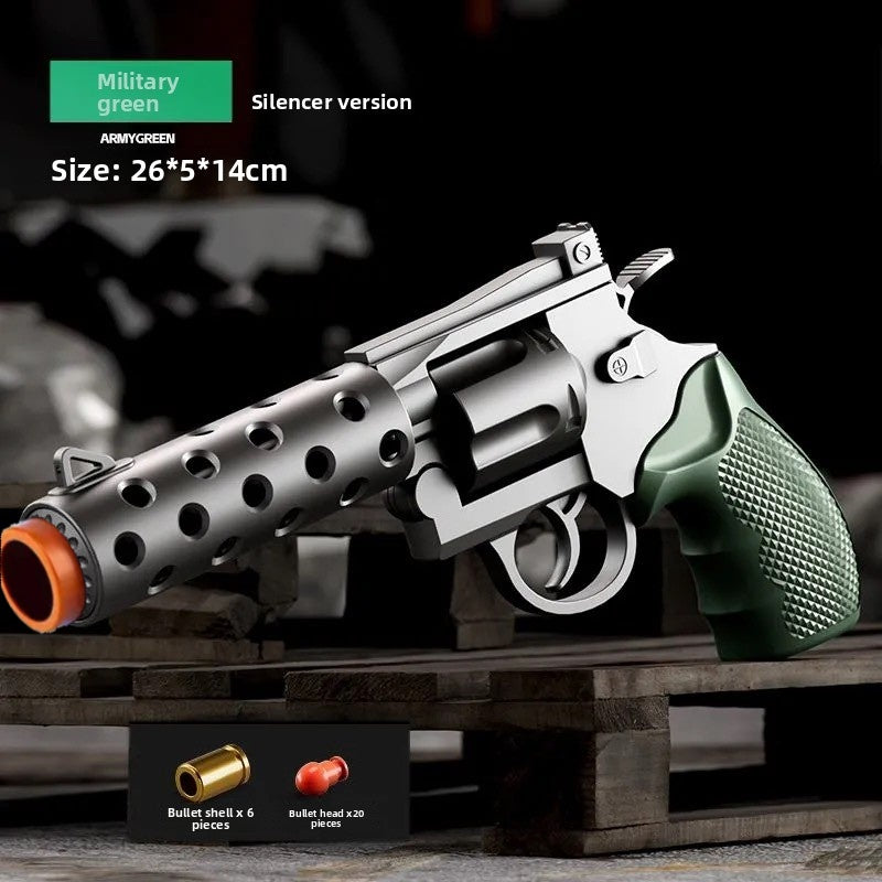 Double-action revolver green soft bullet gun