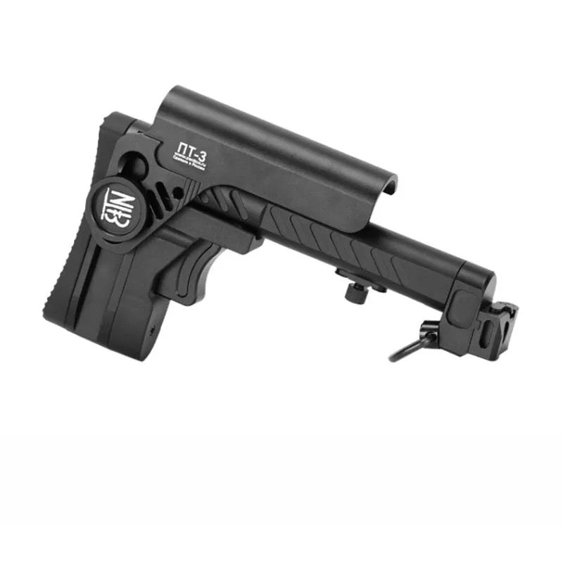 Black metal buttstock