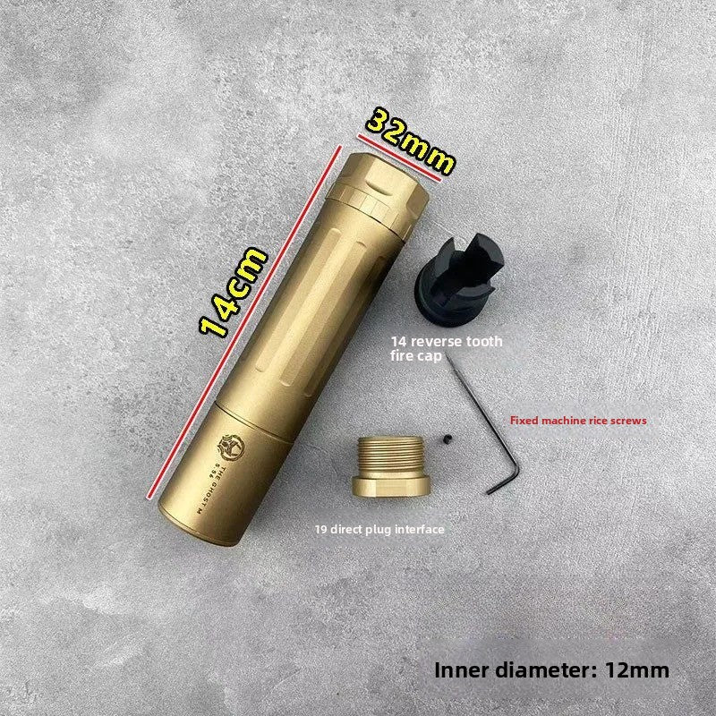 Sand color metal silencer
