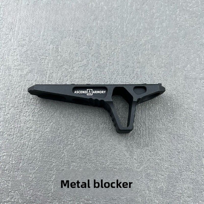 Black metal front grip