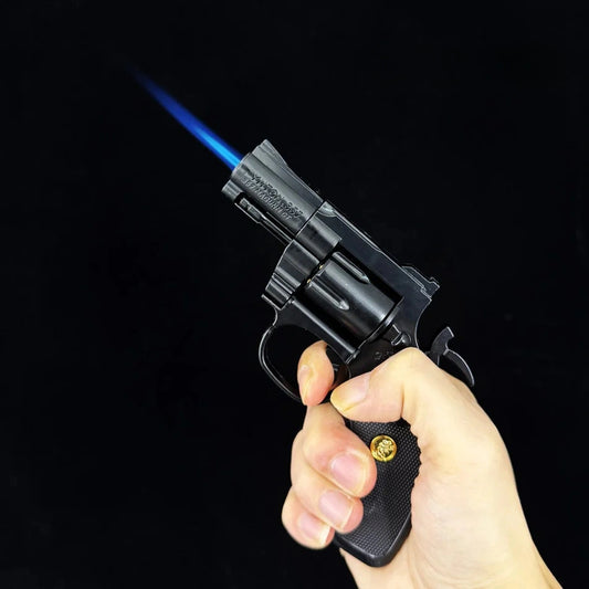 Black revolver lighter