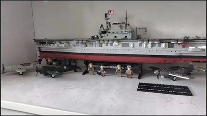 WWII USS CV-6 Enterprise Large Building Blocks Model