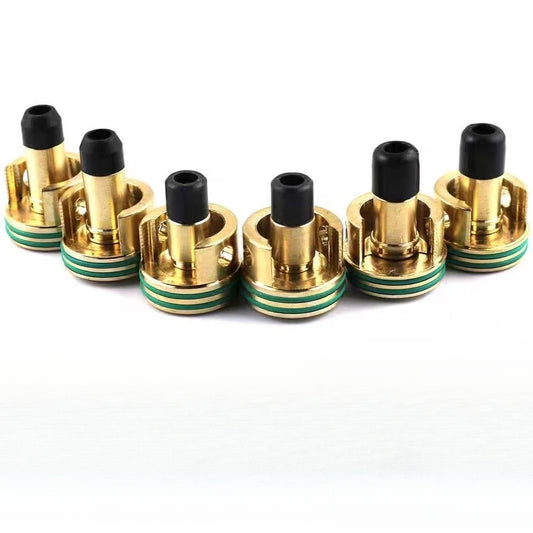 Brass noise reduction cylinder head push nozzle